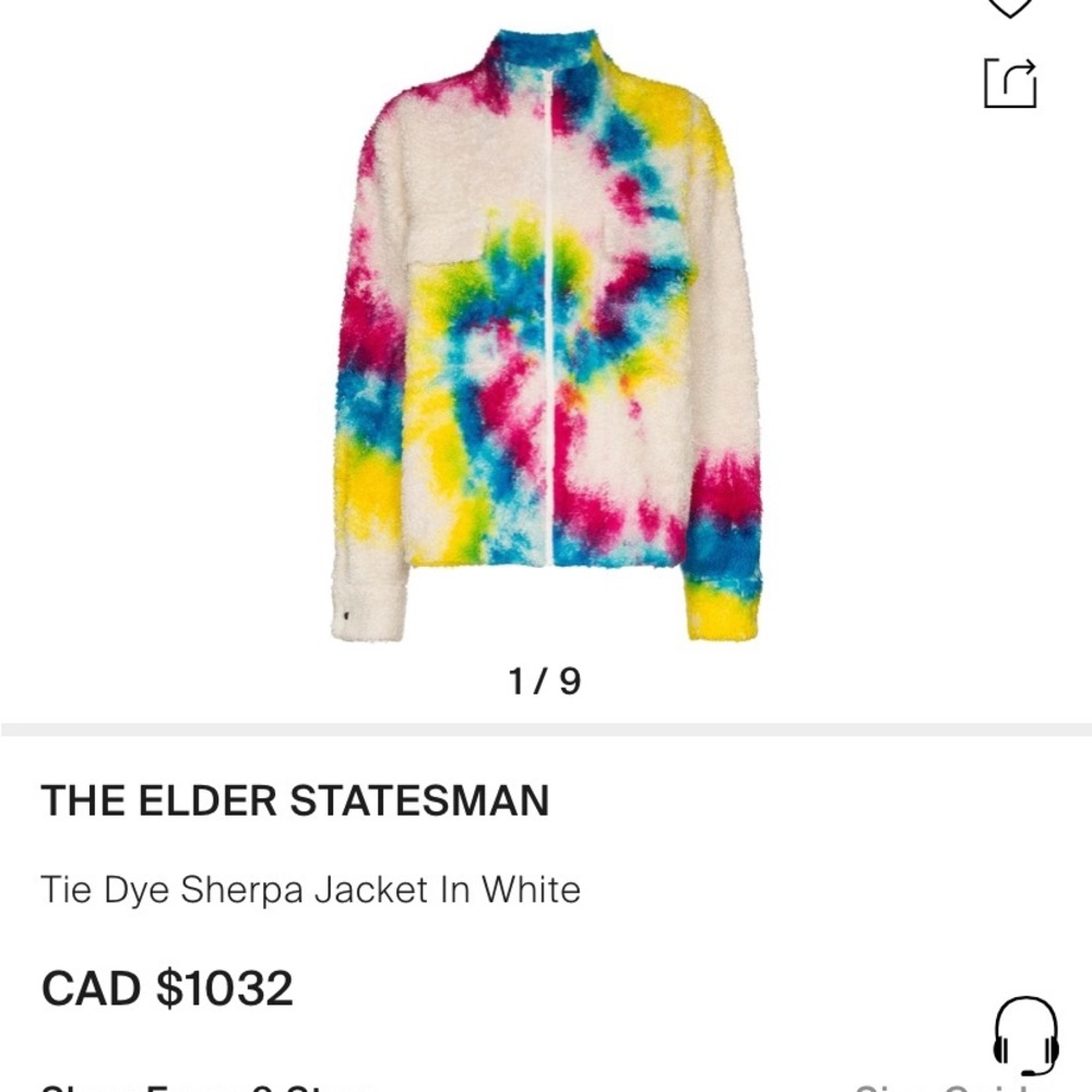 The elder statesman tiedye sherpa thermal